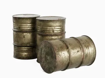 Used Steel Barrel Set 3D model