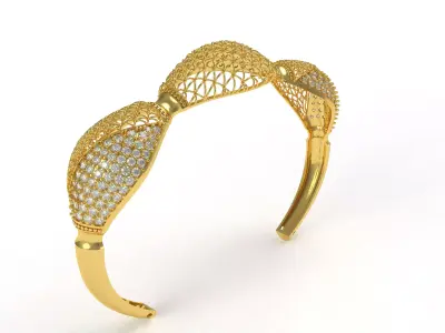 Art Deco Bracelet 48 3D print model