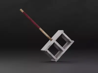 Low-Poly Stylized Hammer - Game Ready Asset Low-poly 3D model