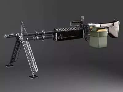 M60 machine gun 3D model 2