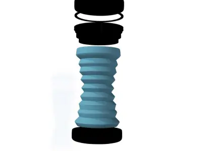 3D Model of a Spring-Loaded Mechanism 3D model