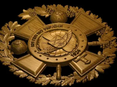 Emblem of the Military Representations of Ukraine  3D print model