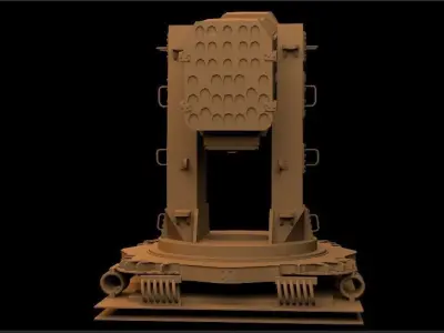 Rocket-launcher machine gun 3D model