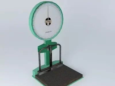 Eco Platform Scale  Old Steam Days Free 3D model