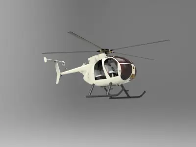 Helicopter MD500 3D model by Hafcoy