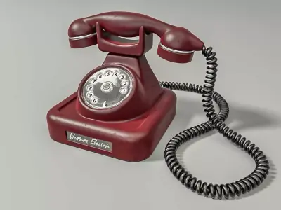 An old telephone 3D model