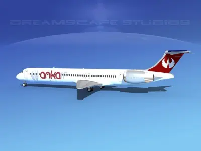 McDonnell Douglas MD83 Ankair 3D model