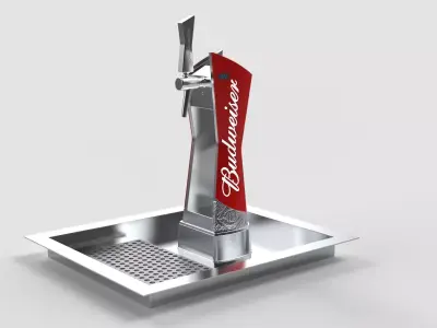Budweiser Beer Tower - Tap 3D model