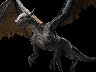 Fantasy Dragon Low-poly 3D model