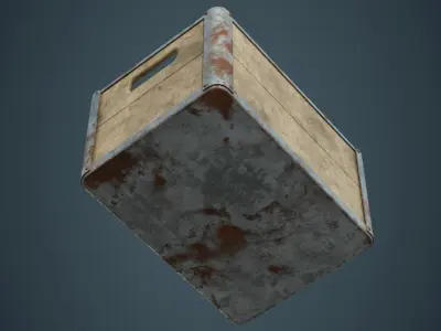 Crate 3B Low-poly 3D model