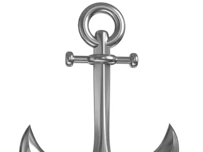 Steel Anchor PBR Low-poly 3D model