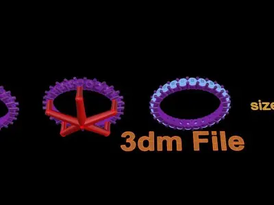 Diamond Infinity Wedding Band or Fashion Band Size 4 3D print model