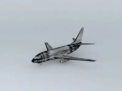 Template Boeing 737 100 Free 3D model