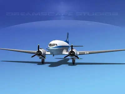 Douglas DC-3 Baltimore Clipper 3D model