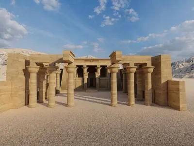 Zigurat ancient pyramid-Ziggurat Temple 3D model 6
