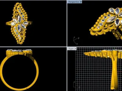 Antique Ring 3dm file 3D print model