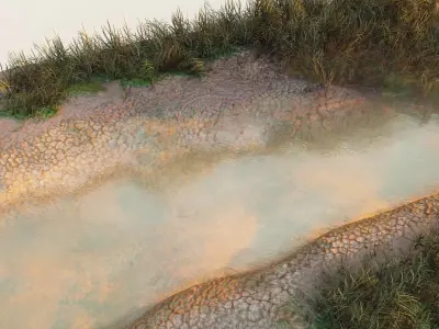 River Track Low-poly 3D model