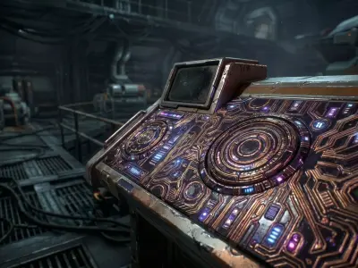 Sci-Fi Cyber Circuit Core  Substance Painter Smart Material  3D model