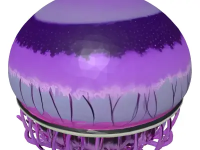 SciFi Bioluminescent Orb Lamp 3D model