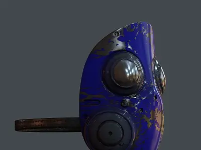 Gas mask helmet 3d model scifi  Low-poly 3D model order