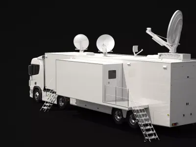 Generic TV Truck Trailer 3D model