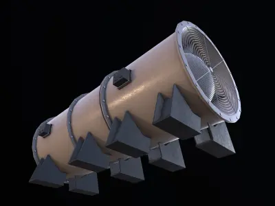 Ventilation Fan Low-poly 3D model buy