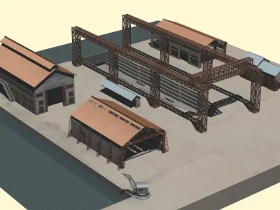 Imperial Japanese Naval Ship Yard 3D model