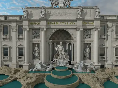 Trevi Fountain 3D model purchase