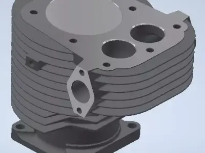 Cylinder mini tractor cylinder 3D model