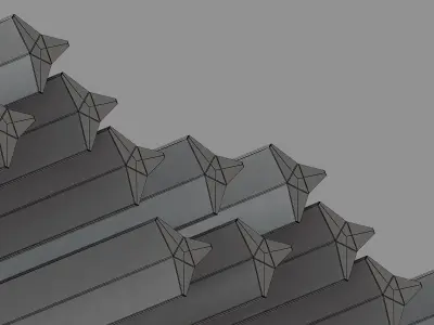 PIANOFORTE modern glass pendant light 3D model