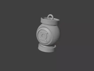 Green Lantern Keychain  STL 3D Model for 3D Printing 3D print model