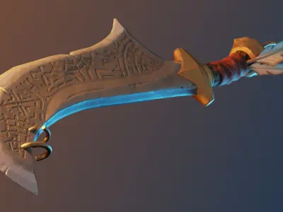 Fantasy Sword Low-poly 3D model purchase