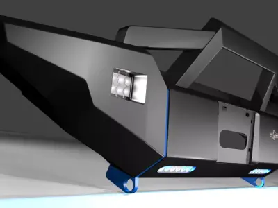 Bumper Front  Of Rustic Road Vehicle Low-poly 3D model