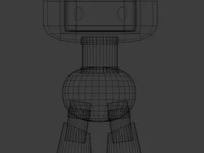 Cute Robot Low-poly 3D model 10