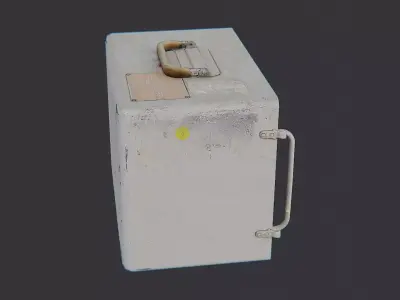 Vintage Military Radio Transceiver Low-poly 3D model