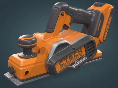 Hand Held Planer Low-poly 3D model