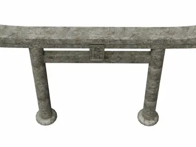 Torii gate nakayama type Low-poly 3D model