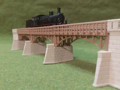 Wooden arch railway bridge 1-87 FDM 3D print model