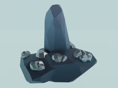 Low Poly Metal Ores Low-poly 3D model