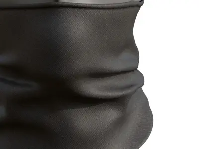 military scarf  worn  3D model