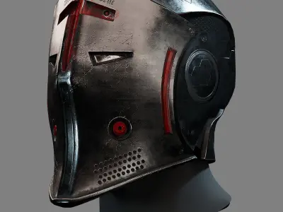 Crusader helmet Free low-poly 3D model purchase