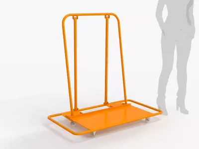 Steel Drywall Cart 3D model