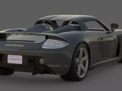 2004 Porsche Carrera GT 3D Model  Analog Supercar Perfection 3D model