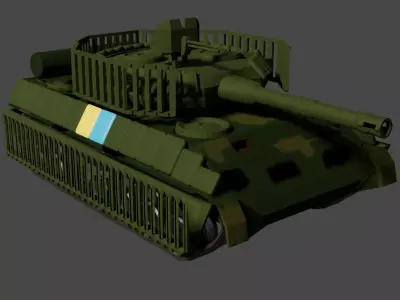 Model of Ukraine tank Low-poly 3D model