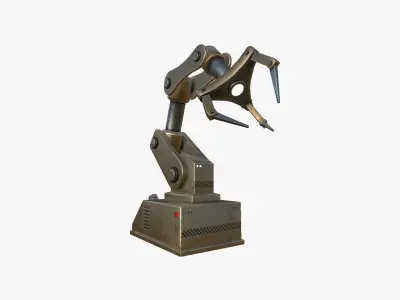 Robotic Hand A07 Bronze - Machinery Industrial Design Low-poly 3D model