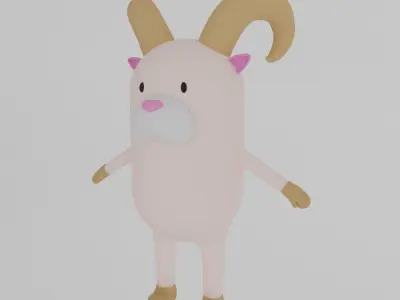 Lamb cartoon 3d model 3D model