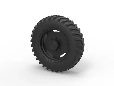 Tractor wheel 3D print model