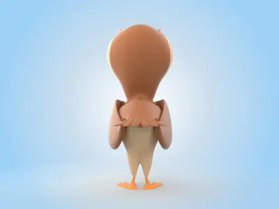 Cartoon Owl 3D model