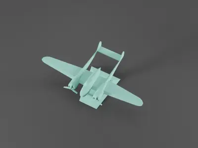 Fokker G-1 Plane 3D print model