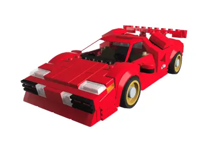MocBricks3D - Lambo Countach  3D print model